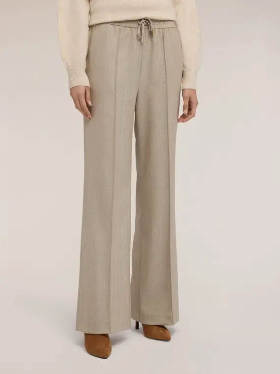 Pantaloni palazzo in flanella Donna