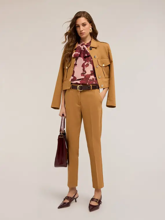 Pantaloni regular Donna, Beige miniatura 3