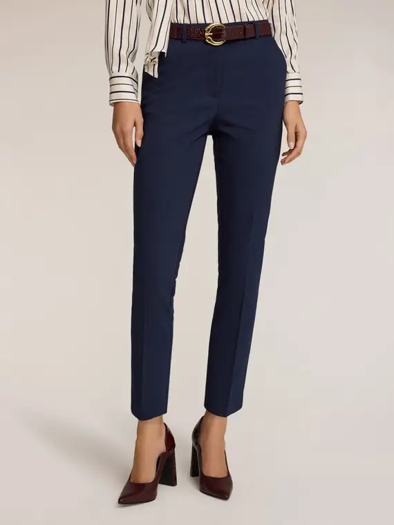 Pantaloni regular Donna, Blu miniatura 3