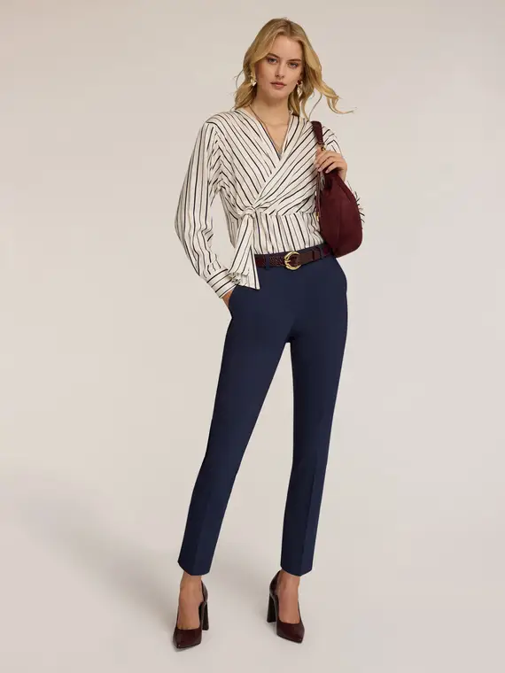 Pantaloni regular Donna, Blu