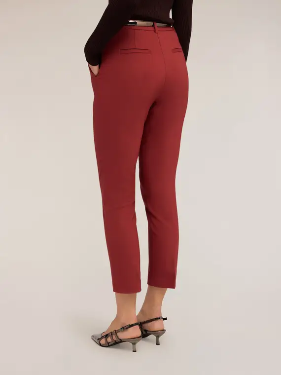 Pantaloni regular Donna, Bordeaux miniatura 2