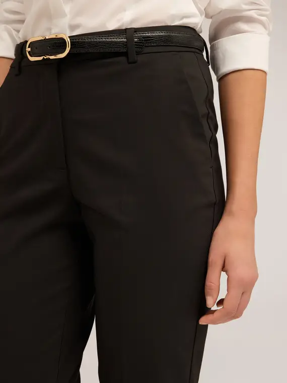 Pantaloni regular Donna, Nero miniatura 3