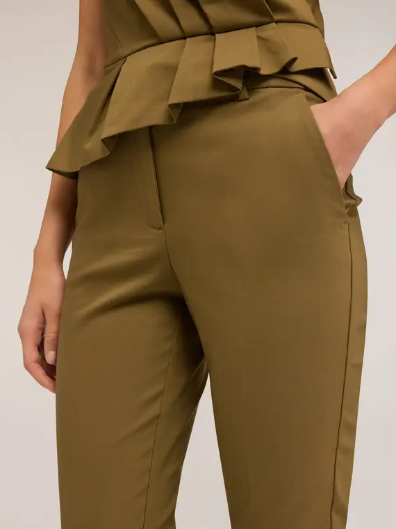 Pantaloni regular Donna, Verde militare miniatura 3