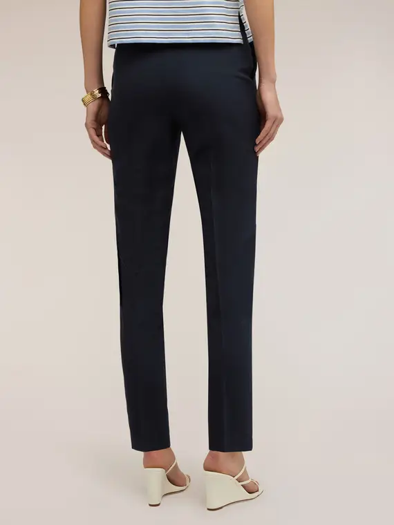 Pantaloni regular in poliviscosa Donna, Blu miniatura 2