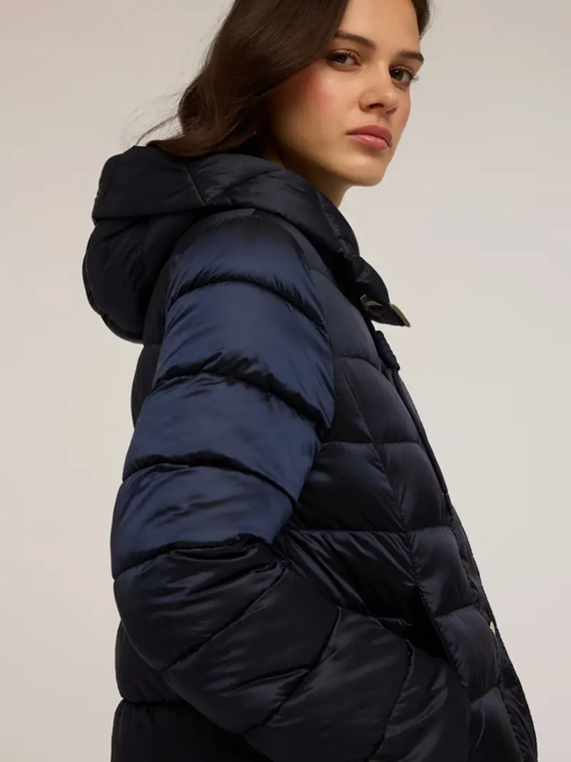 Piumino in nylon lucido Donna, Blu