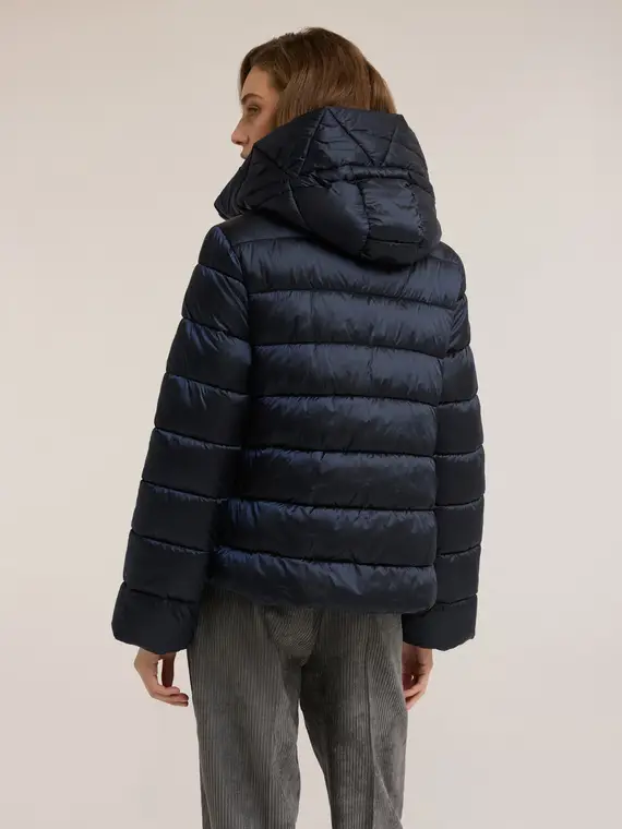 Piumino in nylon lucido Donna, Blu miniatura 2