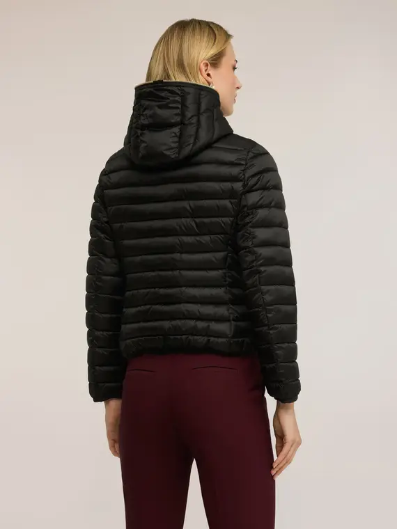 Piumino lightweight con cappuccio Donna, Nero miniatura 2