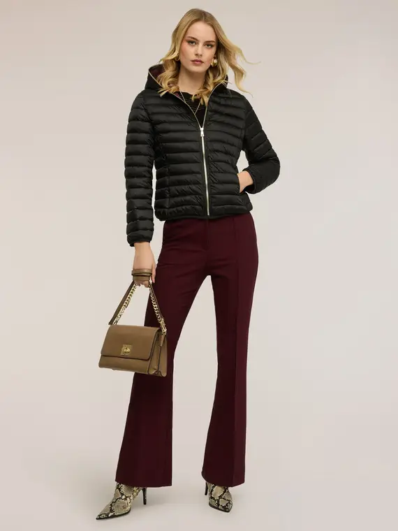 Piumino lightweight con cappuccio Donna, Nero miniatura 3