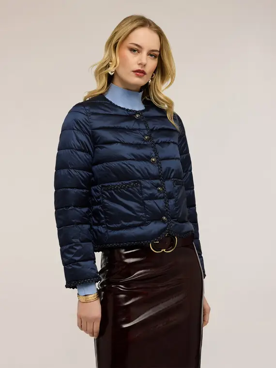 Piumino lightweight con passamaneria Donna, Blu