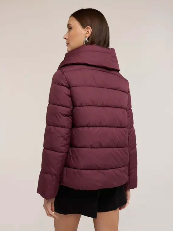 Piumino pesante con collo alto Donna, Bordeaux miniatura 2