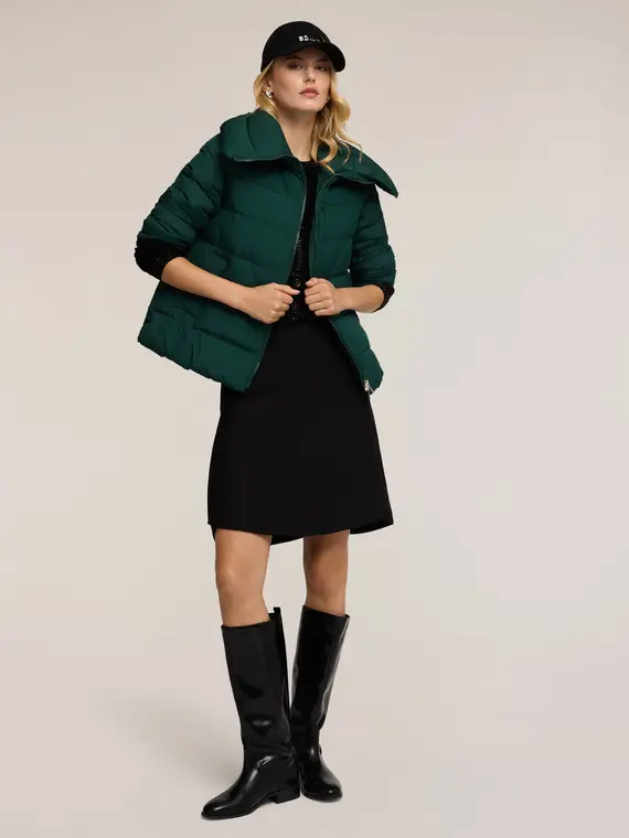 Piumino pesante con collo alto Donna, Verde