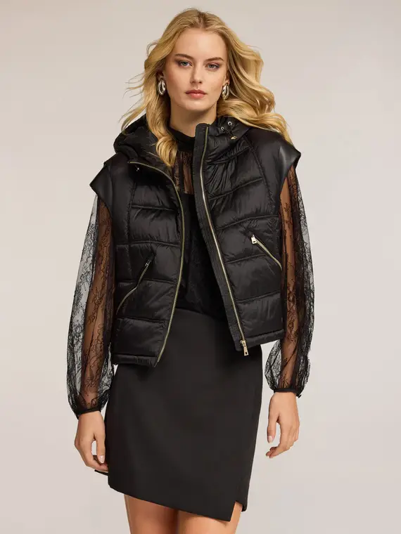 Piumino smanicato Donna, Nero miniatura 3