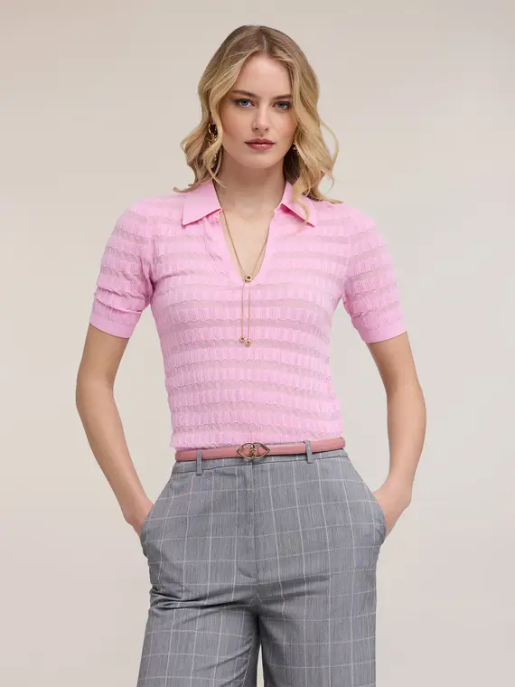 Motivi Polo Donna Rosa 4324012 miniatura 3