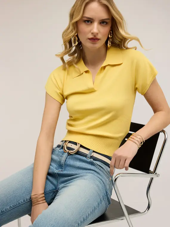 Motivi Polo Donna Giallo 4246649