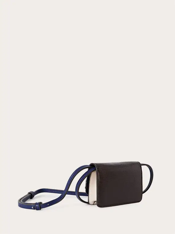 Porta carte in tessuto spalmato Donna, Marrone miniatura 2