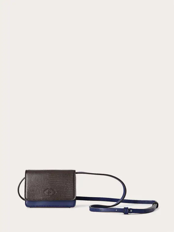 Porta carte in tessuto spalmato Donna, Marrone