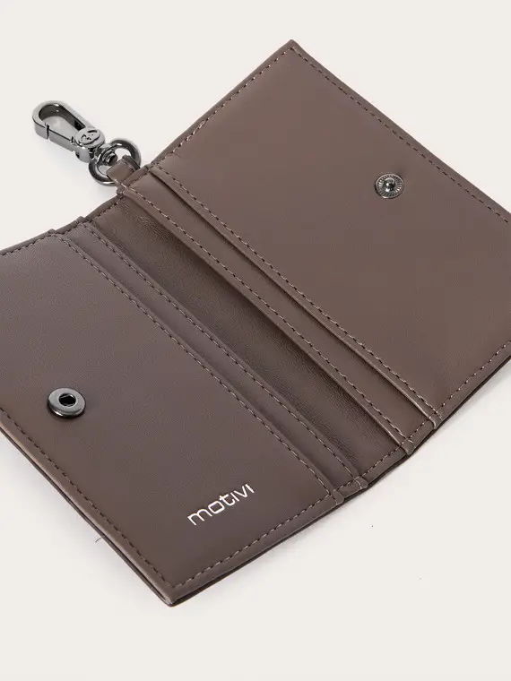 Porta carte in tessuto spalmato stampa cocco Donna, Marrone miniatura 3