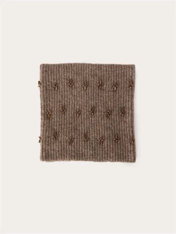 Scaldacollo in maglia con pietre Donna miniatura 2