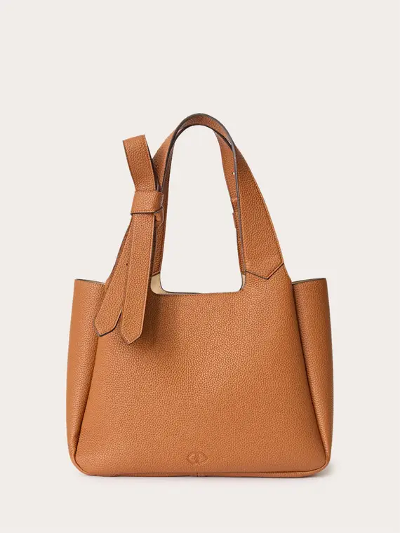 Shopper con manici regolabili Donna, Marrone miniatura 2