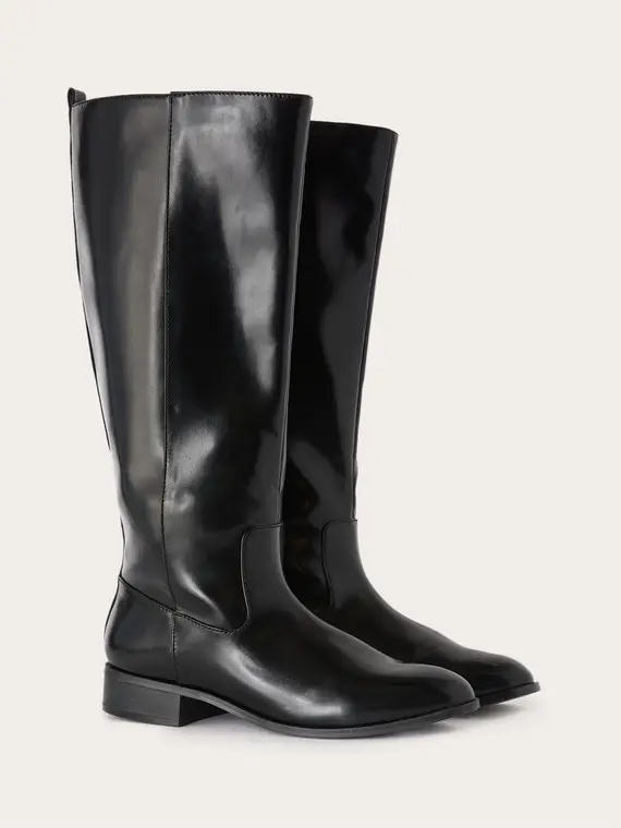 Stivali bassi con borchie Donna, Nero miniatura 2