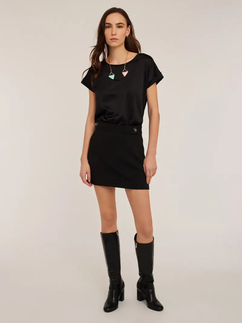 Motivi T-shirt Donna Nero 947133 miniatura 2