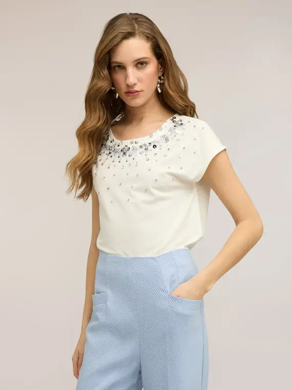 Motivi T-shirt Donna Bianco 4323982 miniatura 3