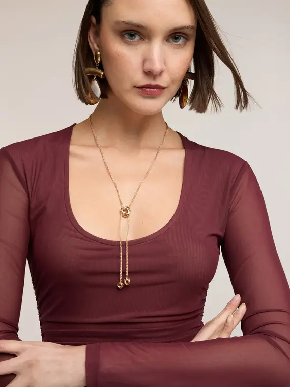 Motivi T-shirt Donna Bordeaux 4246620 miniatura 3