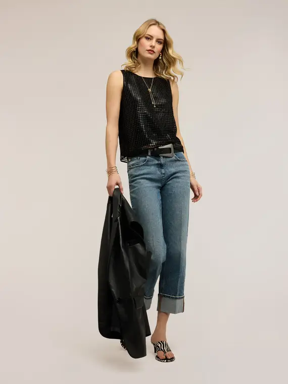 Motivi Top Donna Nero 4323901 miniatura 3