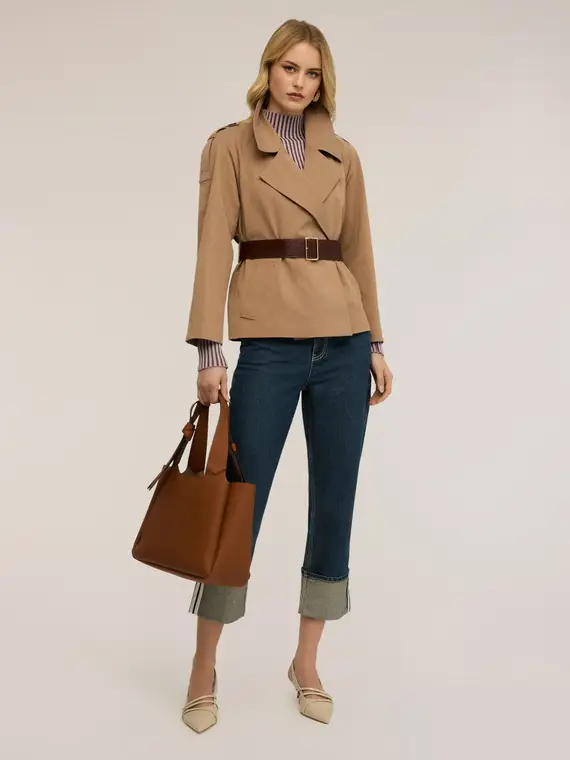 Motivi Trench Donna Beige 4246785 miniatura 3