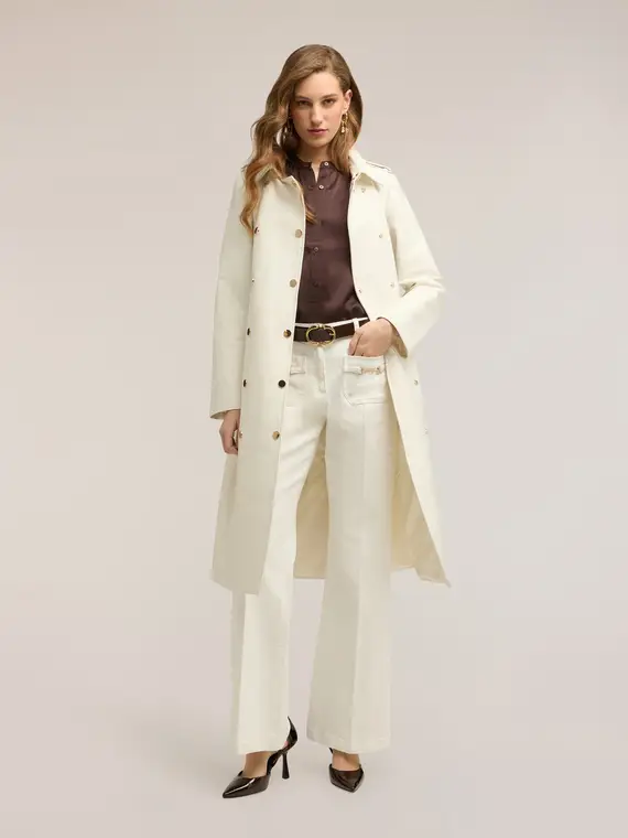 Motivi Trench Donna Bianco 4323882 miniatura 3
