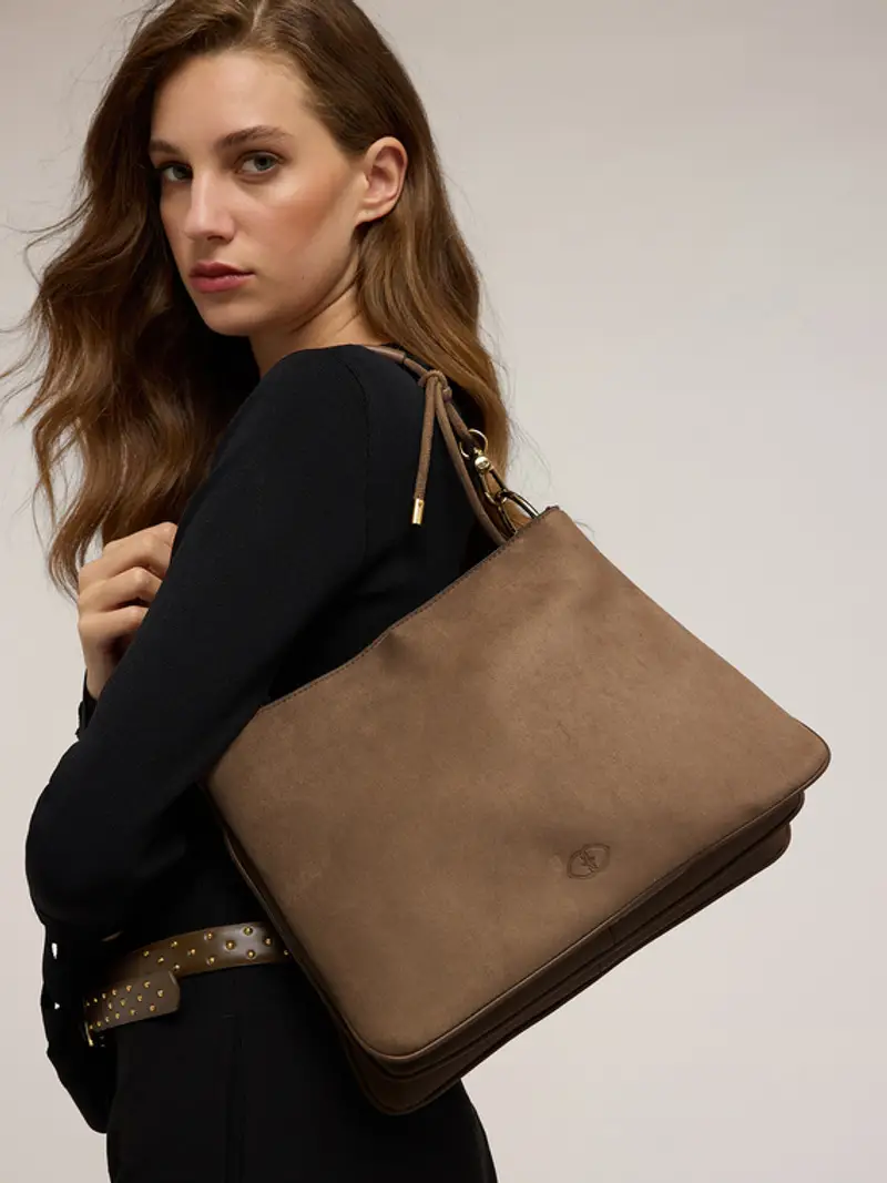 Trio bag Donna, Marrone