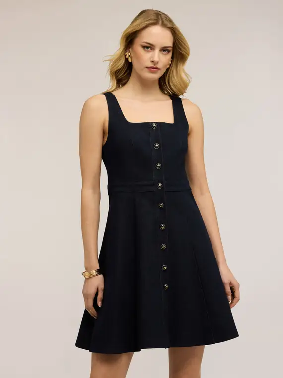 Vestito chemisier in denim Donna, Blu miniatura 3