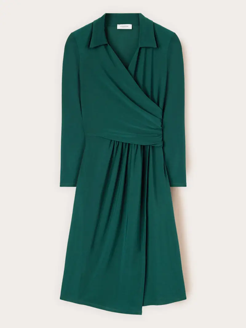 Vestito in jersey drappeggiato Donna, Nero