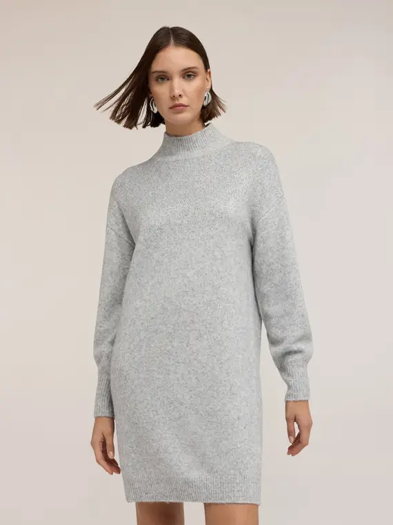 Vestito regular in maglia con strass Donna miniatura 3