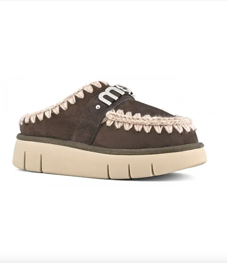Bounce clog metal logo mocha miniatura 2