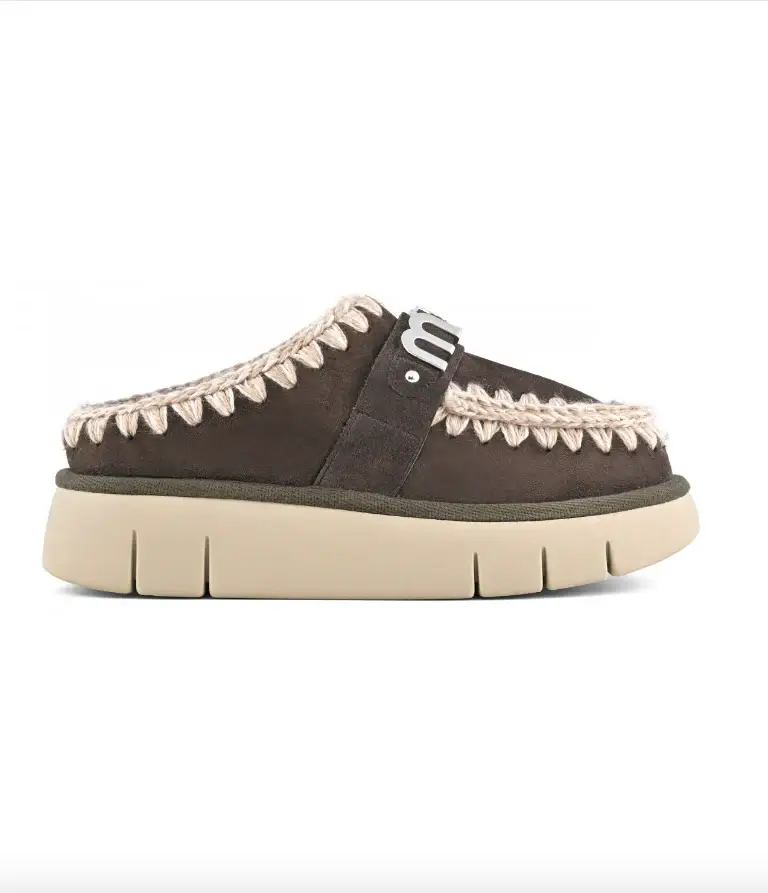 Bounce clog metal logo mocha