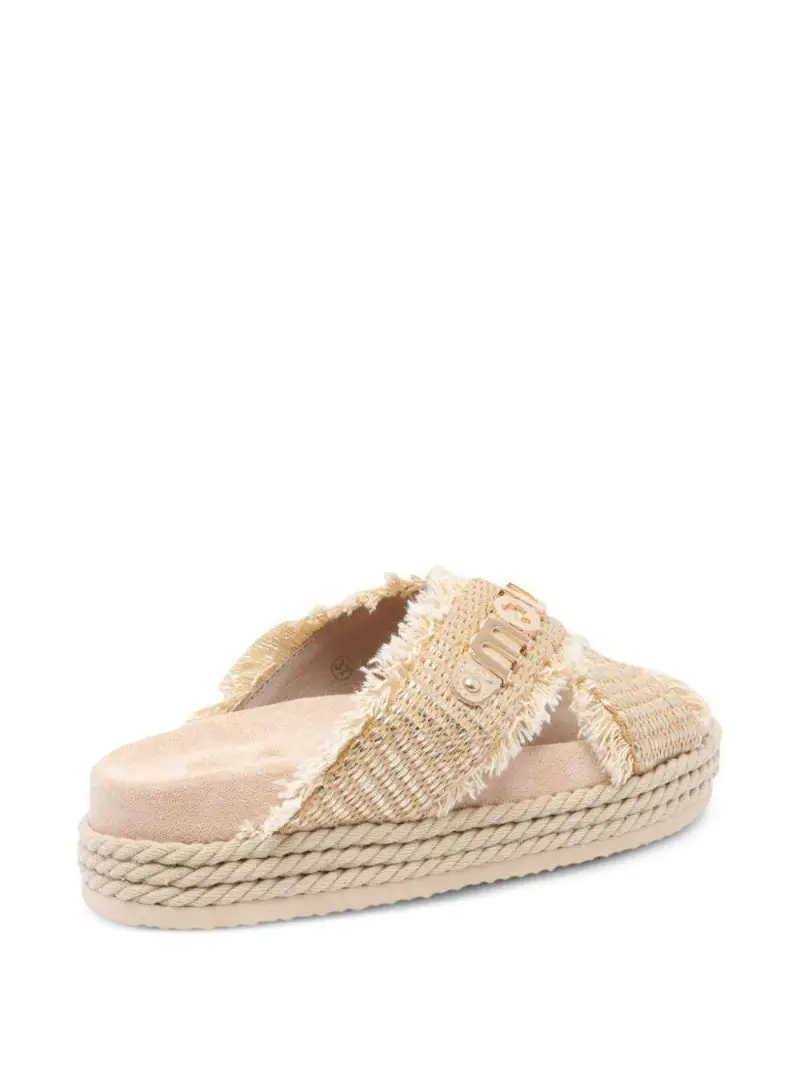 Criss-cross rope raffia sandal rafia metal miniatura 3