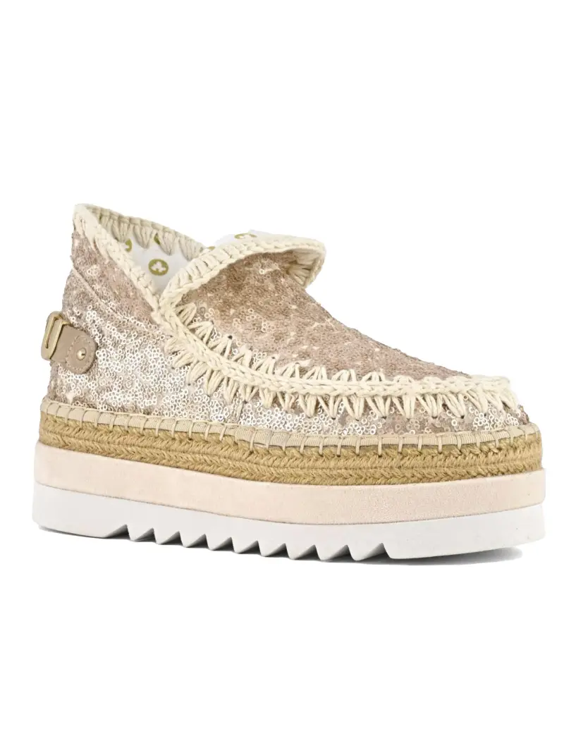 Eskimo jute eva outsole sequins microsequins natural Rosa perlatolog miniatura 2
