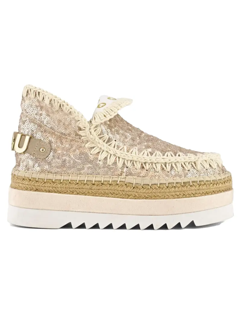 Eskimo jute eva outsole sequins microsequins natural Rosa perlatolog