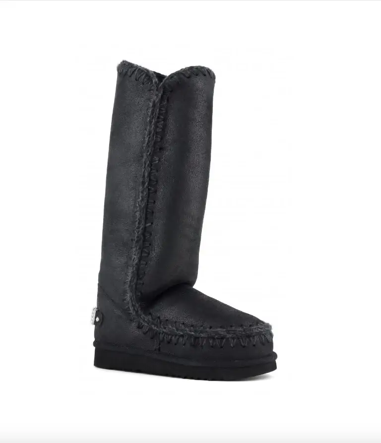 Mou Eskimo 40 in pelle nera con logo in strass miniatura 2