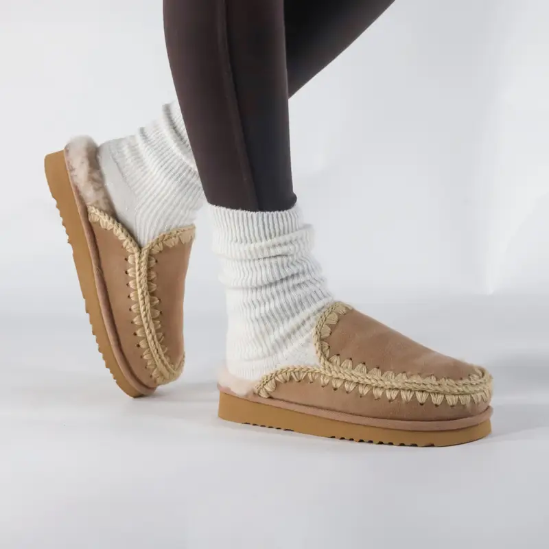 Eskimo Slipper Suede Camel