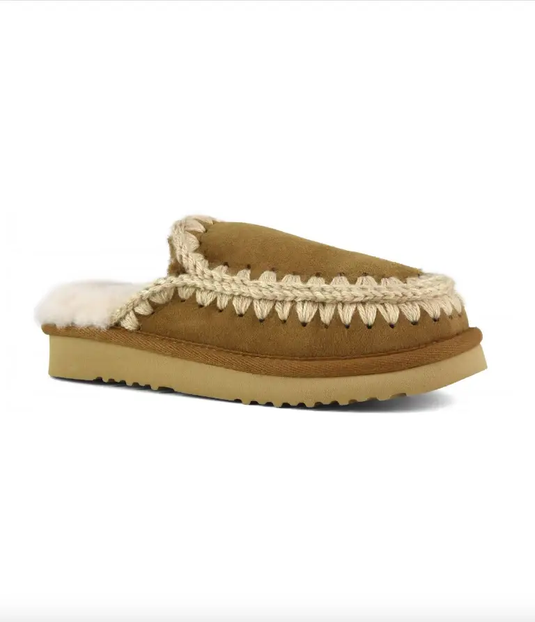 Eskimo slipper suede cognac miniatura 2
