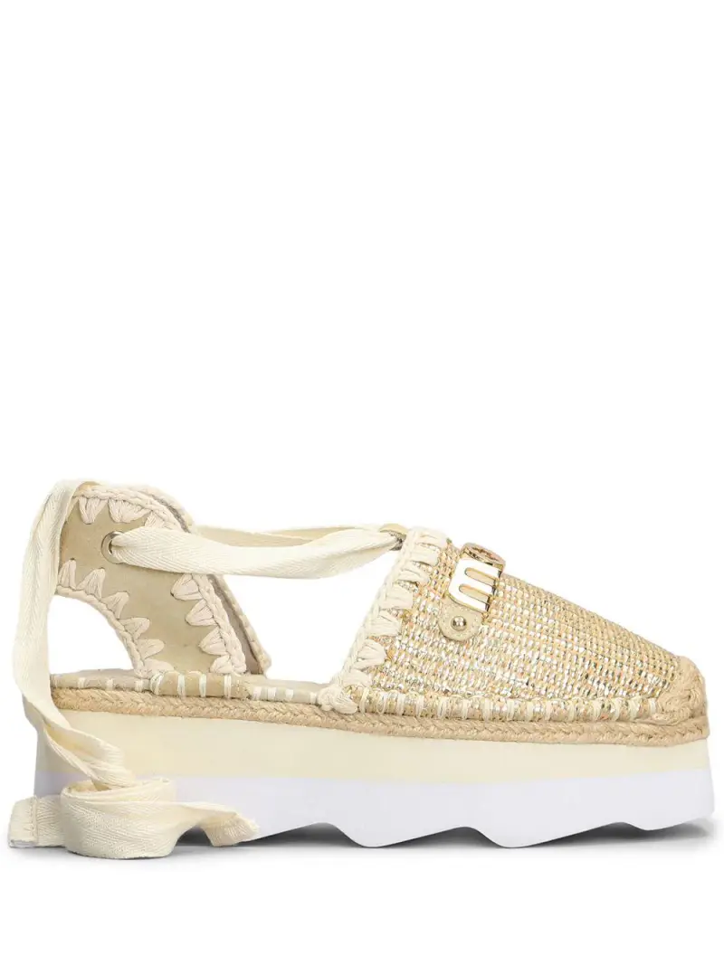 Espa sandal rafia rafia metal Raffia metal miniatura 3