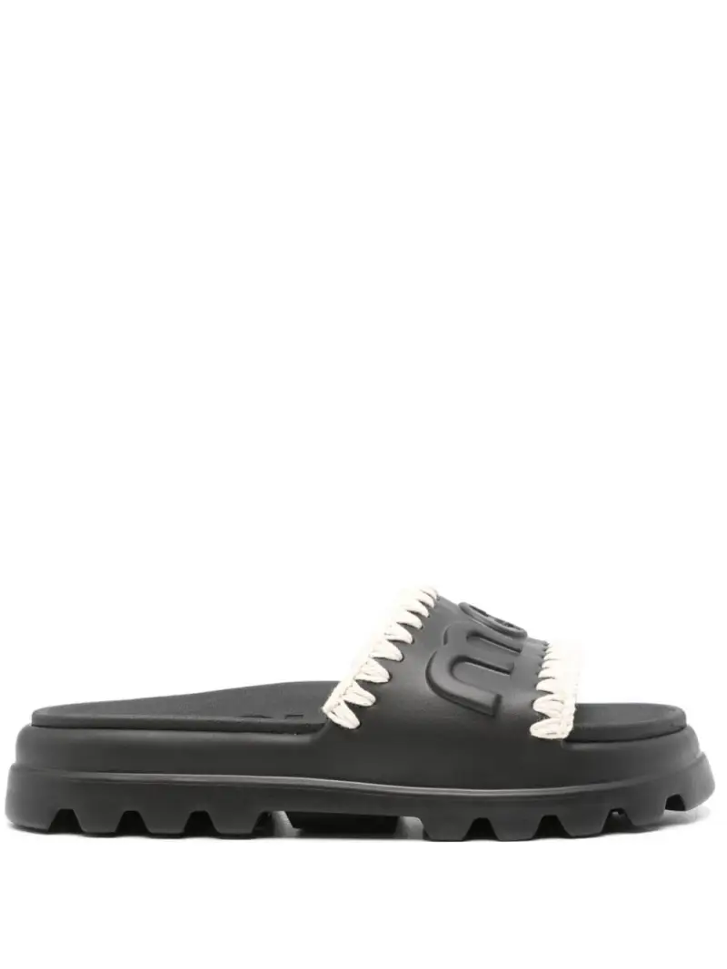 Eva one-piece slide nero Bianco