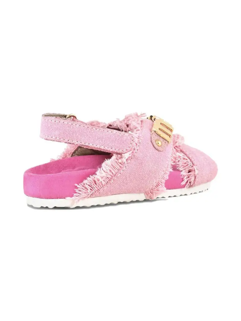 Bio sandal kid recycled canvas rosa miniatura 3