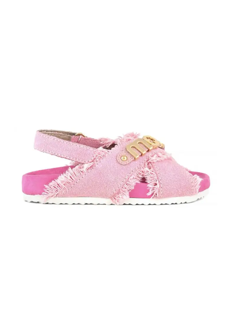 Bio sandal kid recycled canvas rosa