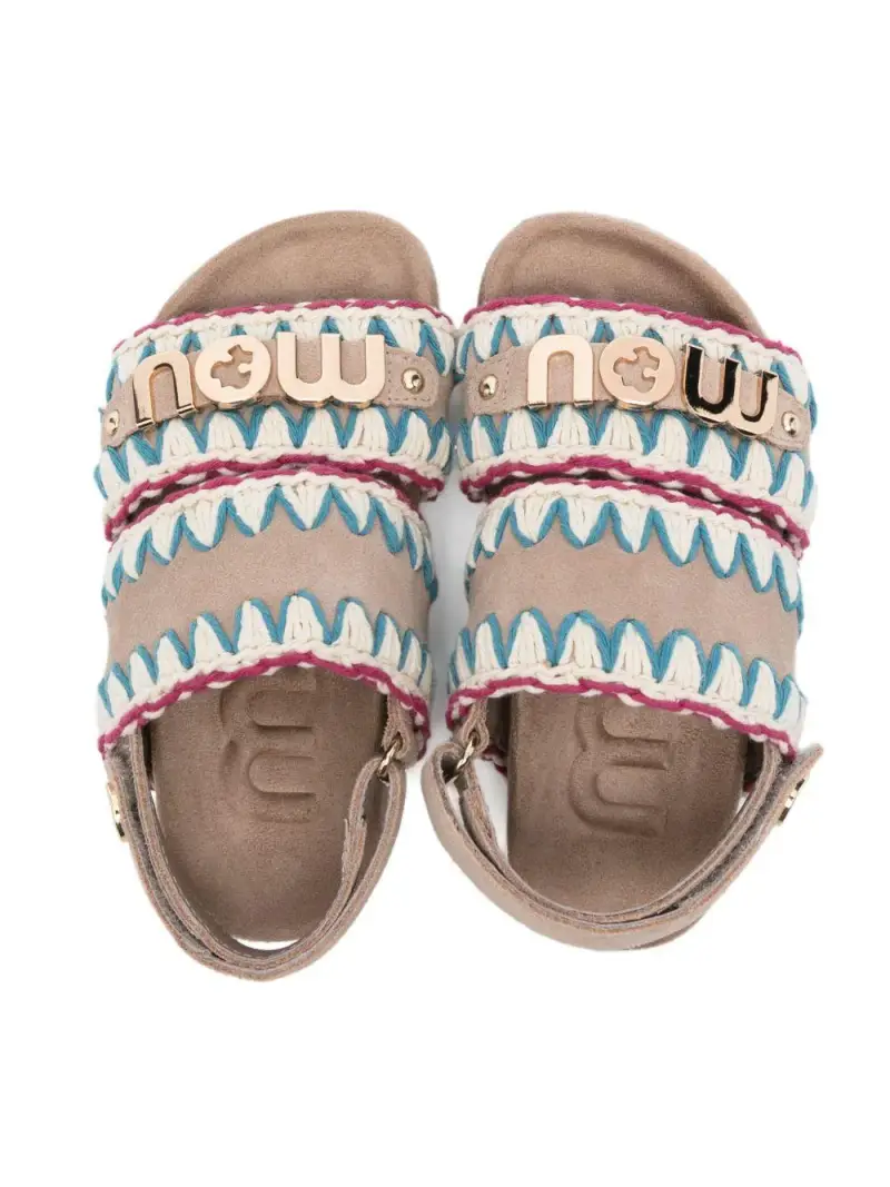 Sandalo baby cuciture multicolor Tortora miniatura 2