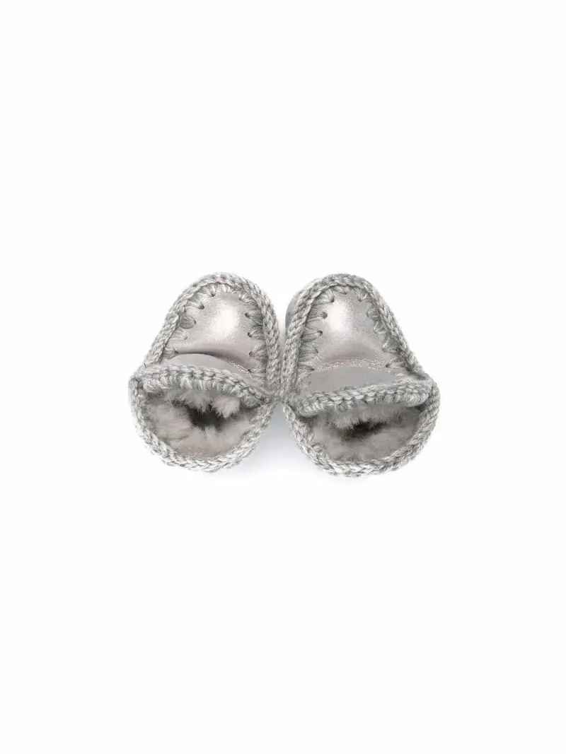 Stivaletto baby Eskimo in montone double face Argento miniatura 3