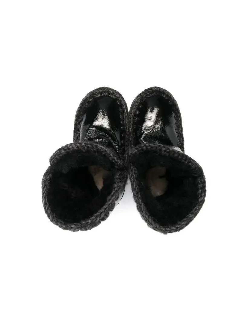 Stivali eskimo 24 nero vernice miniatura 2