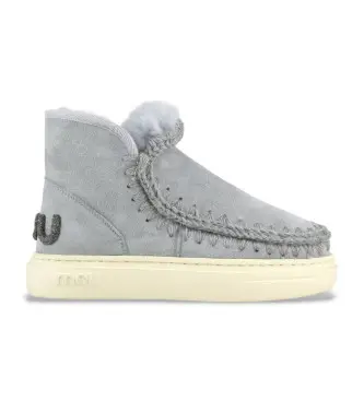 per donna MU FW411001A Eskimo sneaker bold suede - glitter logo (37), Pelle, Blu, Basso, Nessuno, Casual